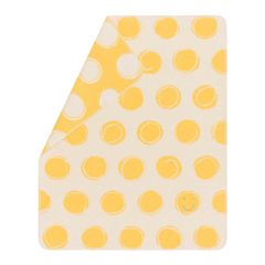 Babydecke Happy Faces mit Stick 70 x 90 cm - Gelb - GRS zertifiziert - von David Fussenegger