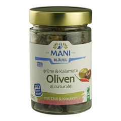 Bio Grüne & Kalamata Oliven Chili 205g - 6er Vorteilspack von Mani Bläuel