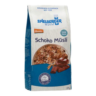 Bio Schoko Müsli 375g - 6er Vorteilspack von Spielberger Mühle