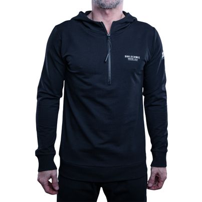 Dunkelschwarz Hoodie Kurz-Zip DS-7 DNKLINE black