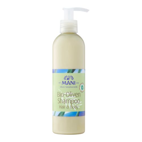 Organic olive shampoo Hair & Body 250ml by Mani Bläuel Cosmetics