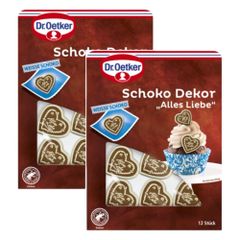 Dr. Oetker Schoko Dekor Alles Liebe 12 Stk 18g 2er-Set