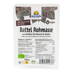 Bio Dattel Rohmasse 500g - 6er Vorteilspack von Govinda