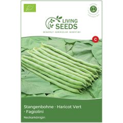 Bio Stangenbohne Neckarkönigin 13.6g Saatgut von Living Seeds