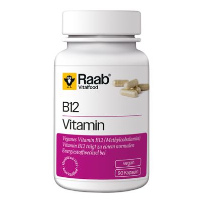 Bio Vitamin B12 Kapseln 90ct - 4er Vorteilspack von Raab Vitalfood