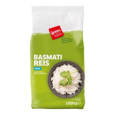 Bio Basmati Reis weiß 1000g - 12er Vorteilspack von Green Organics