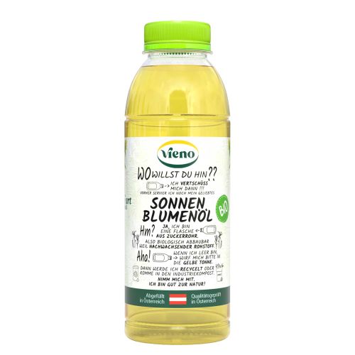 Bio Sonnenblumenöl - No Plastic 500ml von Vieno