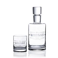 Whiskykaraffe - its WHISKY time handgraviert mit Namensgravur