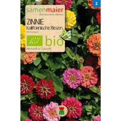 Bio Kalifornische Riesen Zinnien Mischung - Saatgut für zirka 30 Pflanzen