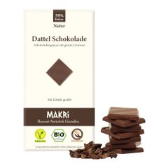 Bio Dattel Schokolade Natur 85g - 10er Vorteilspack von Makri