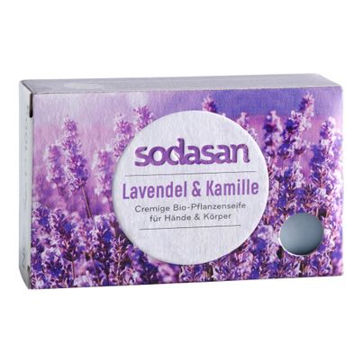 Organic Soap Lavender Chamomile 100g - 12-piece value pack from Sodasan