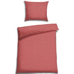 VICHY KARO ROT Soft Seersucker Bettwäsche  von FLORELLA
