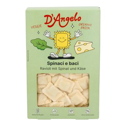 Bio Ravioli Käse-Spinat 250g - 10er Vorteilspack von D'angelo Pasta