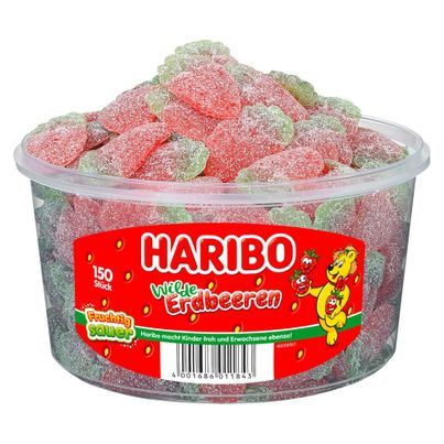 HARIBO Wilde Erdbeeren sauer Großpackung 150 Stück