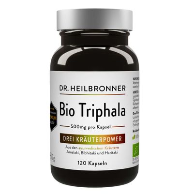 Bio Triphala Nahrungsergänzungsmittel 120 Kapseln von Dr. Heilbronner