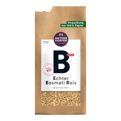 Organic Basmati rice natural 1000g - value pack of 6 from Antersdorfer Mühle