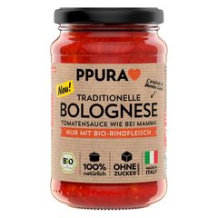Bio Bolognese mti Rindfleisch 340g - 6er Vorteilspack von Ppura