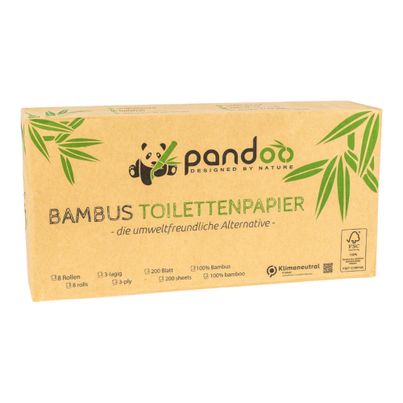 Bio Bambus Toilettenpapier 8Rollen von Pandoo