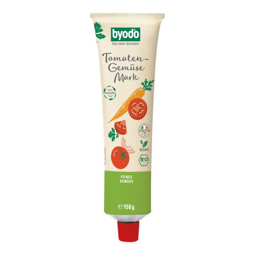 Organic tomato and vegetable paste Doppelfru. 150g - value pack of 8 from Byodo