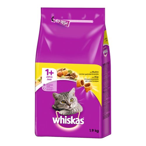 Dry food with chicken 1+ years 1900g from Whiskas