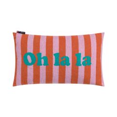 Gefülltes Kissen Oh la la inkl. Füllung 30 x 50 cm - Dunkelorange - GRS zertifiziert - von David Fussenegger