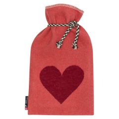 Wärmflasche Herz Farbe Rot 21x38cm von David Fussenegger