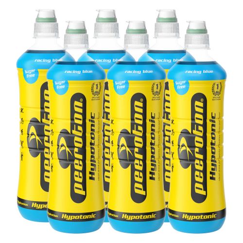 Peeroton Hypotonic - Sport Electrolyte Ready to drink Racing Blue - Sugar Free 750ml - value pack of 6