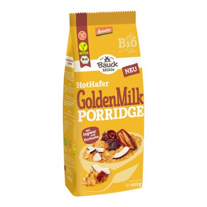 Bio Hot Hafer Golden Milk Porridge 400g - 6er Vorteilspack von Bauck Mühle
