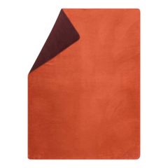 Kuscheldecke Uni Wende Farbe Terracotta 150x200cm von David Fussenegger