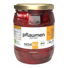 Bio Pflaumen halbe Frucht 685g - 6er Vorteilspack von Dedebio Food