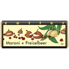 Bio Schokolade Maroni + Preiselbeer 70g - 10er Vorteilspack von Zotter
