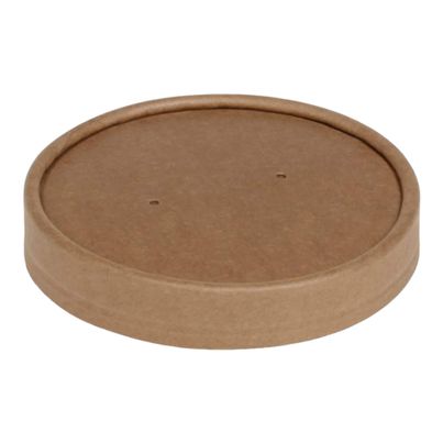 Natural lid for soup cup 480ml - 25 pieces