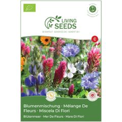 Bio Blumenmischung Blütenteppich 13.6g Saatgut von Living Seeds