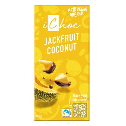 Bio Jackfruit Coconut Schokolade 80g von iChoc