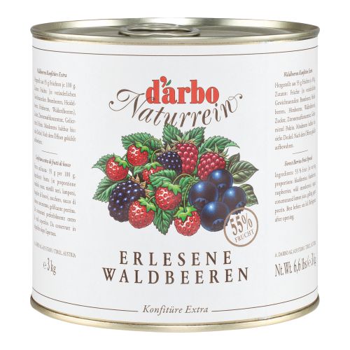 Darbo all natural forest berries preserve 3 kg