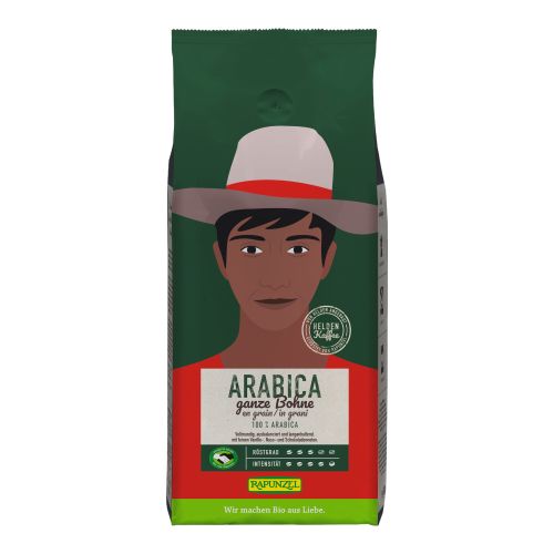 Bio Heldenkaffee Arabica g. Bohne 1000g - 4er Vorteilspack von Rapunzel Naturkost