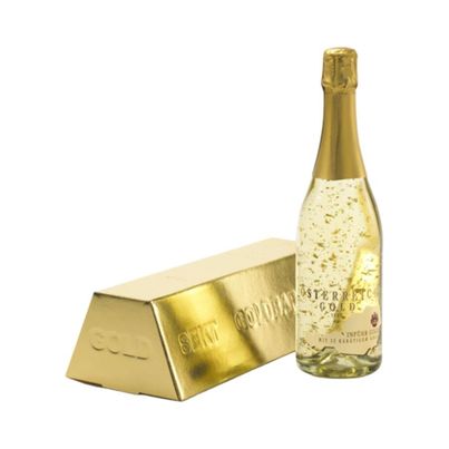 Österreich Gold Sekt im Barren 750ml - Prickelnder Genuss mit 23 Karat Blattgold von Weingut Inführ