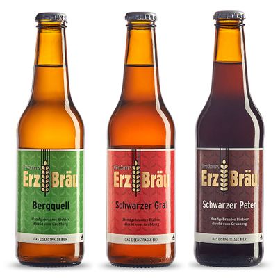 Bio Bier Probierpaket 12 x 330ml - handgebraute Bierspezialitäten - abwechslungsreiche Aromen - erfrischend von Bruckners ErzBräu