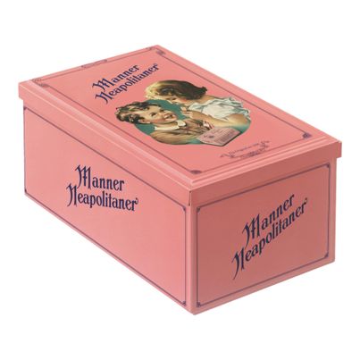 Manner Neapolitaner 1898 Nostalgiedose Design Bub und Mädl ohne Inhalt