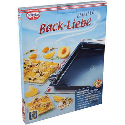 Dr. Oetker Herdbackblech Emaille variabel 33x41-53x3cm