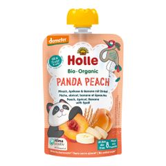 Organic Pouchy Panda Peach 100g - value pack of 12 from Holle