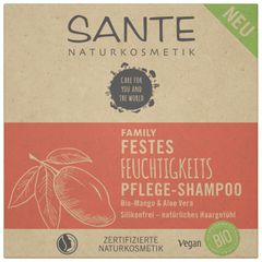 Bio Festes Shampoo Mango und Aloe 60g - für trockenes Haar - reinigt besonders mild - schäumt ergiebig - nachhaltige Alternative von Sante Naturkosmetik
