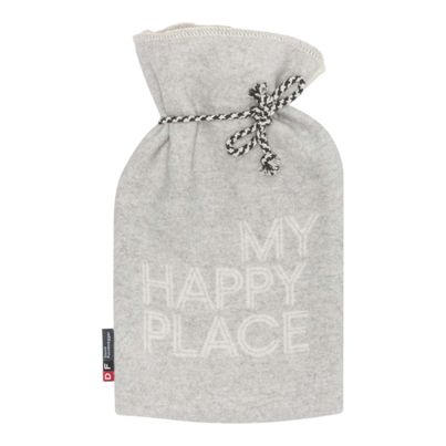 Warming Bottle My Happy Place Color Grey 21x38cm by David Fussenegger