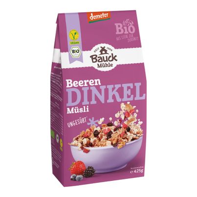 Bio Dinkelmüzli Beerenzart 425g - 8er Vorteilspack von Bauck Mühle