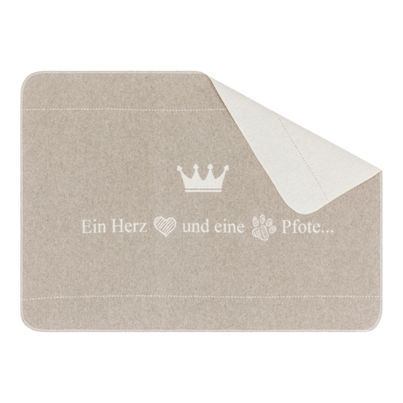 Pet blanket Ein Herz und eine Pfote Color Smoke 70x90cm by David Fussenegger