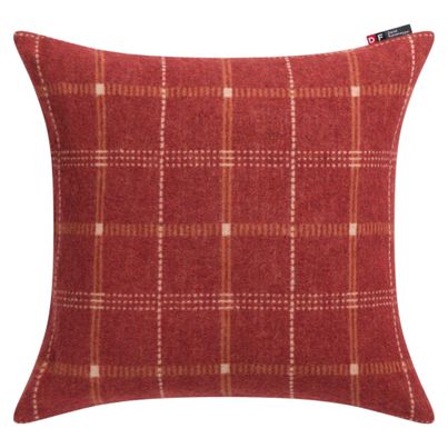 Cushion Cover checkered Color Bordeaux Red 40x40cm by David Fussenegger
