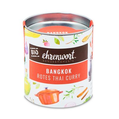 Bio Ehrenwort Bangkok Rotes Thai Curry Gewürz 35g - Einfach statt einer Curry Paste verwenden - Milde Schärfe von ehrenwort