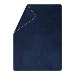 Kuscheldecke Uni 150 x 200 cm - Marine - GRS zertifiziert - von David Fussenegger