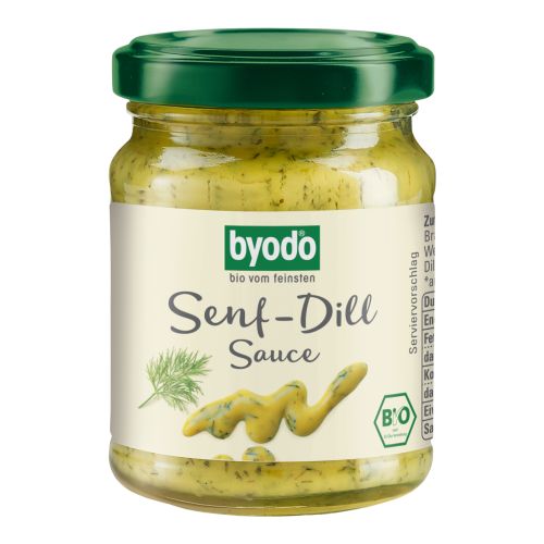 Bio Senf-Dill Sauce 125ml - 6er Vorteilspack von Byodo