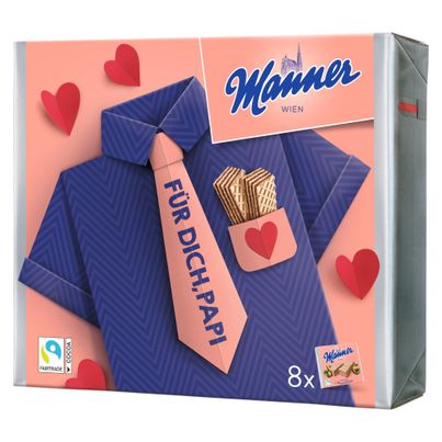 Manner Original Neapolitaner Schnitten 8er Geschenkpackung Für dich Papi 600g